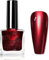 Metallic Red Nail Polish - Quick Dry Dark Red Varnish - Glossy Chrome Finish - Long Lasting Breathable Polish for Women