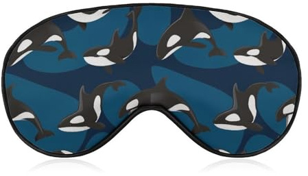 Bequemer Augenschutz für die Nacht, für Nickerchen, Augenabdeckung für -Orca-Killerwale, weicher elastischer Riemen für Damen und Herren