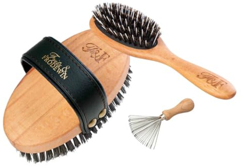 Fritz & Frodewin Hundebürsten-Set Alles für den Dackel | Premium Hundehaarbürsten | Fellbürsten | Für die tägliche Pflege | FSC zertifiziertes Holz | Gratis Bürstenreiniger | 100% Made in Germany