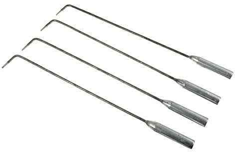 Veemoon Stainless Steel Fire Poker for Fire Pit - 4-Piece Outdoor Grill Accessories Set Campfire Tools for BBQ Camping and Fireplace Use Essential Grilling Equipment