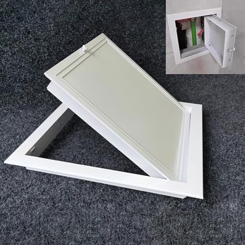 Sportello Ispezione Sportello di Accesso Idraulico per Doccia con Maniglia, Botola di Accesso a Parete Bianca, Pannello di Accesso Incassato, Coperchio di Ispezione in Metallo Staccabile(40x55cm(16x22