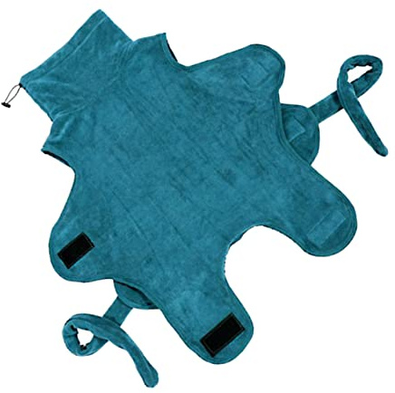 HEMOTON Hochsaugfähiger Hundebademantel mit Verstellbarem Gürtel Schnell Trocknender Bademantel für Hunde und Welpen Stylischer Kuscheliger Bademantel für Haustiere für Badewanne