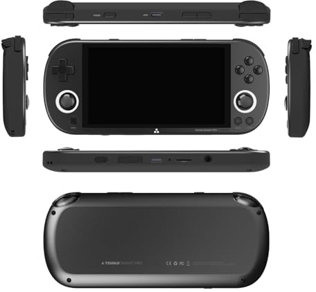 Retro Pro Spielkonsole Handheld Spielkonsole 64GB/128GB, 4,96 Zoll Retro-Emulator mit 14300+ Spielen, A133P Linux-System für Kinder & Erwachsene