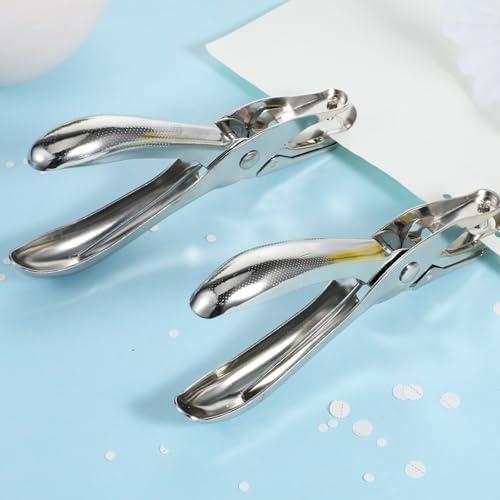 2 Stück Einzellochstanze 3mm und 6mm Rundloch Lochzange für Papier Handmetall Lochstanzer Set Kreis Metall Papier Locher für DIY-Bastelarbeiten zu Hause, im Büro, in der Schule