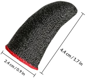 LOPUNER 10 Stück Atmungsaktive Fingerschutz Fingerlinge aus Silberfaser für Mobiles Gaming mit Konstantem Wickeldruck und Flexiblem Dünnem Design
