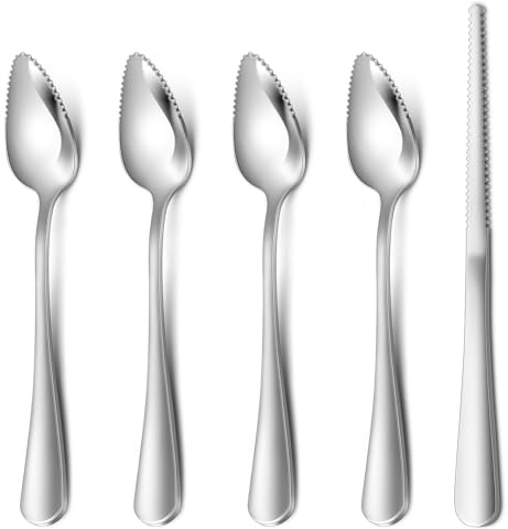 Tonver 4-Piece Grapefruit Spoons, Stainless Steel
