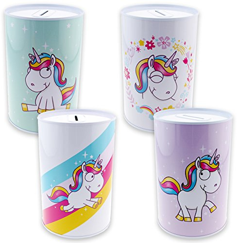 Out of the blue - Spardose Metall Einhorn 15x10, Mehrfarbig (69/1265), Modell