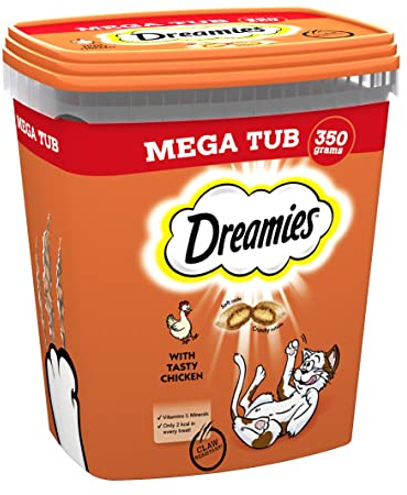 DREAMIES Katzen-Leckereien With Chicken MegaTub 350g(2er Pack)