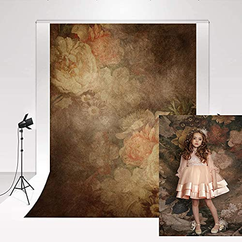 Kate Fotografie Hintergründe Stoff Braun 1,5x2,2m/5x7ft Vintage Blumen Textur Photo Studio Hintergrund Hochzeit klappbare Porträt Hintergrund Video Hintergrund Farbe Weiche Baby Photo Booth