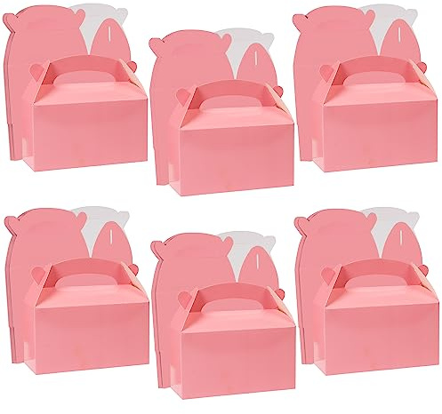 Belle Vous Pinke Geschenkbox mit Deckel Karton Box Geschenkboxen Set (24er Pack) - 15,7 x 9 x 15cm - Schachtel mit Deckel für Geschenke, Hochzeit, Geburtstag, als Cupcake Box und Mehr