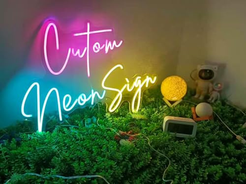 Individuelle Neonschilder, LED-Neonschild, anpassbar für Hochzeit, Geburtstag, Party, Geschenke, Dekoration, personalisiertes Neonlicht-Namensschild für Bar, Salon, Café, Geschäft, Geschäft