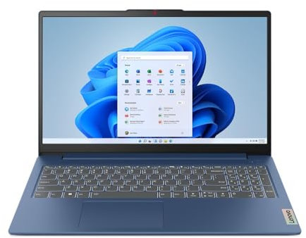 Lenovo IdeaPad Slim 3 15AMN8 15.6 FHD Laptop (AMD Ryzen 5 7520U, 8GB RAM, 512GB SSD, Windows 11 Home) - Blue