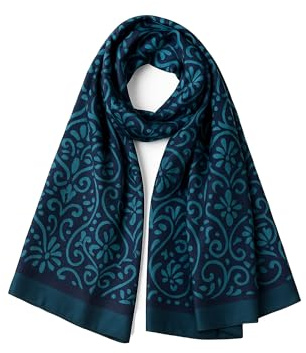 Trillion London® Seidentuch Damen Tücher Halstuch Geschenk für Frauen | 180 × 90 cm biete, Vielseitig tragbar als Halstuch, Schal, Kopftuch oder Schultertuch für jeden Anlass