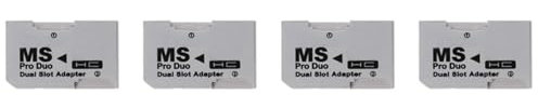 Pyugxab 4X Card Reader Micro-SD TF to MS Pro Card Adapter Single Dual Slots for PSP Gamepad for PSP