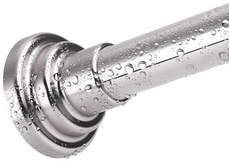 KzGrit Duschvorhangstange, Edelstahl, ohne Bohren und Rost, rutschfest, verstellbare Spannfederstange, ausziehbare Teleskopstange für Schrank, Badezimmer, Fenster oder Türen (66-165,1 cm)