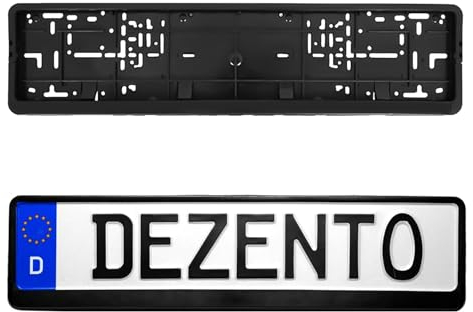 Kennzeichenhalter, europäischer Standard-Kennzeichenhalter, geprägte Oberfläche, robust und langlebig, perfekte Passform, Größe 530 x 130 mm, schwarz 1 St.