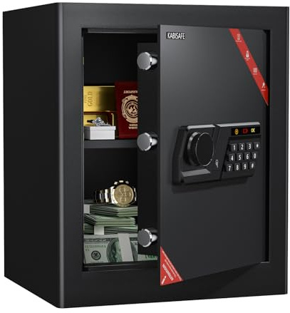 KABISAFE Safes for Home Fireproof, Safe Box locker with Digital Keypad Large Safes, 45L Home Security Safe Floor Security Cabinet Office Hotel Business Document Jewelry