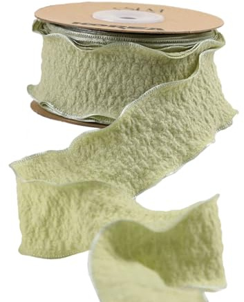 Anevous 10 Yards Geschenkband, 38mm Schleifenband Breit, Dekoband Stoff Schleife Hochzeit Band Geschenk Band für Geschenkverpackung Taufe Geburtstag Hochzeit Deko,Hellgrün