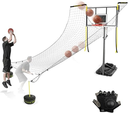 Wandmontierter Basketball Hoop Rebounder Basketball Shot Returner, Basketball-Rebounder-Aufsatz, automatisch, Indoor-/Outdoor-Return-Netz, Trainingshilfe für Basketballkorb, Basketball Shot
