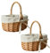 2 Pezzi Cestino Pasquale per Bambini, Uova di Pasqua Decorative Cestini, Cestino Vimini Piccolo con Manico, Cestini Pasquali Caccia Uova Festa per Campeggio Caramelle e Picnic (1-marrone 2 pezzi)