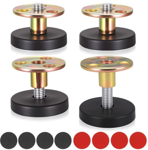 XxinXrong 4 Sets Möbelfüße Verstellbare, 27-40 mm Möbelfüße Höhenverstellbare Füße, Sofa Füsse für Tische Schrank Füße Bettfuß Bettfüße Stellfüße Möbelfüsse, mit Dämpfungspads und Schrauben Zubehör