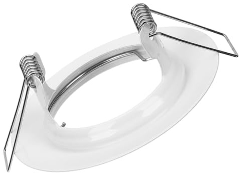 HOMSFOU Einbauleuchten Unterputz 50mm Weiß Zierring Lampenhalter Aussparung Einbauleuchte Zubehör Kompatibel mit LED und Halogen Strahlern Schlafzimmer Wohnzimmer