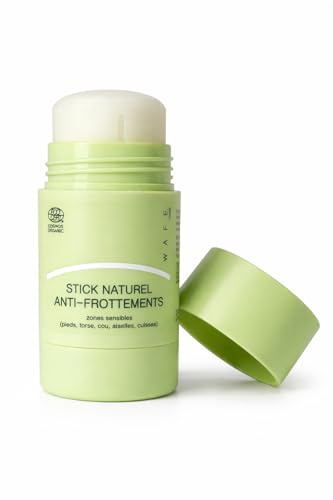 WAFE Care – Stick Anti Frottement Sport certifié Bio – Anti Irritations Cuisses, Pieds & Aisselles – Running, Trail, Vélo – Résiste à la Transpiration – Fabriqué en France - COSMOS ORGANIC