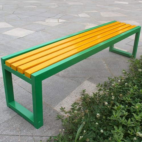Gartenbank aus Holz für den Außenbereich, 3-Sitzer mit Beinen aus Gusseisen, wetterbeständig, Terrassenmöbel für Balkon, Terrasse oder Garten, 100 cm Länge und stilvolles Design