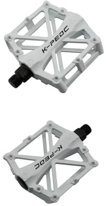 QIUSHIBO Pedale Fahrrad Fahrradpedale, Aluminiumlegierung, Fahrradpedale, MTB, Rennrad, versiegelte Pedale for ultraleichte Fahrradteile Fahrradpedale(White)