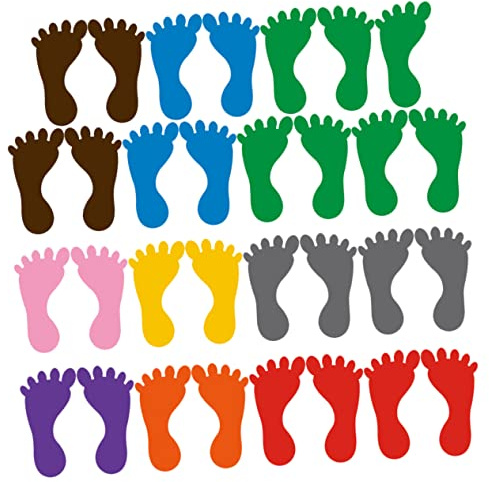 PRETYZOOM 18 pares Pegatinas Antideslizantes Impermeables para Suelo Paredes Escaleras Decoración Infantil Aula Guardería