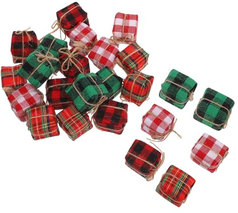 VALICLUD 24stücke Kleine Weihnachtsbaum-geschenkboxen zum Aufhängen Tischdekoration Mini-weihnachtsgeschenke zum Basteln Christbaumschmuck Puppenhaus-weihnachtsdeko