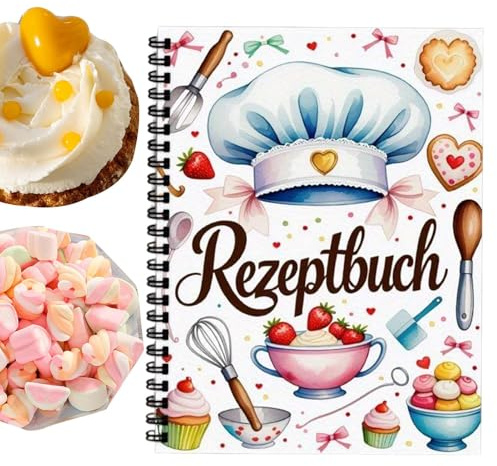Tewzafiya Libro di ricette, diario da cucina, copertina rigida, diario dietetico per cucina, cottura pasti, dessert, pane, ufficio, casa