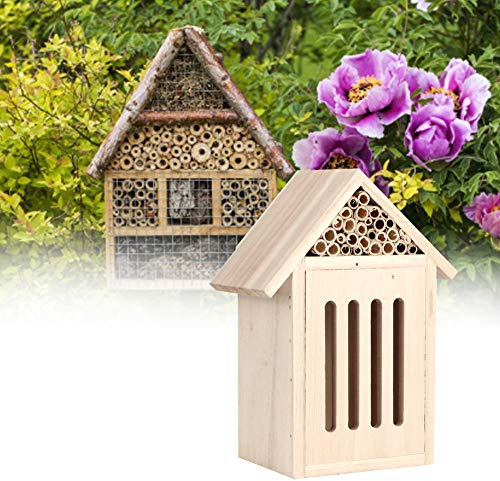 Julihai Casa delle Api, Rifugio da Giardino in Legno Fatto a Mano, Decorazione Esterna, Strumento Educativo a Beneficio (#13)