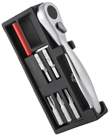 KACCDE Juego de llaves hexagonales multifuncionales para bicicletas, antideslizante, mango de nailon, sistema de retención, herramienta mecánica profesional, reparación de bicicletas, juego de llaves