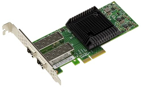 KALEA-INFORMATIQUE Carte Contrôleur PCIe x4 Réseau LAN 10G Fibre SFP+ 2 Ports avec Chipset MELLANOX ConnectX-4, Support RDMA, SR-IOV, PXE | Carte réseau PCIe x4 double port 10G SFP+ avec chipset Mellanox ConnectX-4, support RDMA, SR-IOV et PXE pour serveurs.