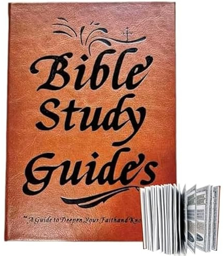 Guía de estudio bíblico de 66 páginas y devocional diario para hombres, diario bíblico de 365 días con tablas estructuradas y notas, cuaderno de oración con cubierta de cuero marrón para crecimiento