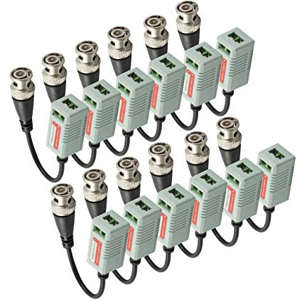 baolongking 6 PAIRS (12 Pcs) Mini CCTV BNC Video Balun Transceiver Cable