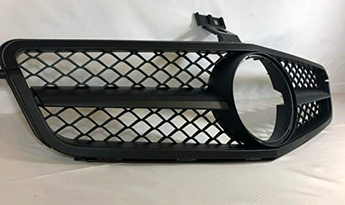 Zunsport Kompatibel mit Mercedes C Klasse W204 2007-14 Kühlergrill - AMG Lamellengrill, mattschwarz (2007-2014)