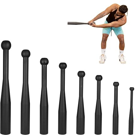 GRAVITY FITNESS Steel Indian Clubs - Club Mace for Functional Training, Grip Strength & Full-Body Workout - Cast Iron Clubbell Weights for Home Gym Strength Training (10kg)