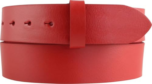 BELTINGER Wechselgürtel aus Vollrindleder mit Druckknöpfen 4 cm | Druckknopf-Gürtel für Damen Herren 40mm | Leder-Gürtel ohne Schnalle 4cm