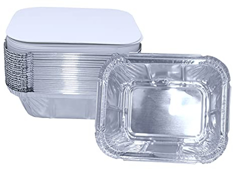 Sunrise Packaging 50 x EXTRA SMALL Foil Containers with Lids - 250ml | Durable & Leak-Resistant Food Storage Containers for Roasting, Meal Prep, Takeout, and Events Parties