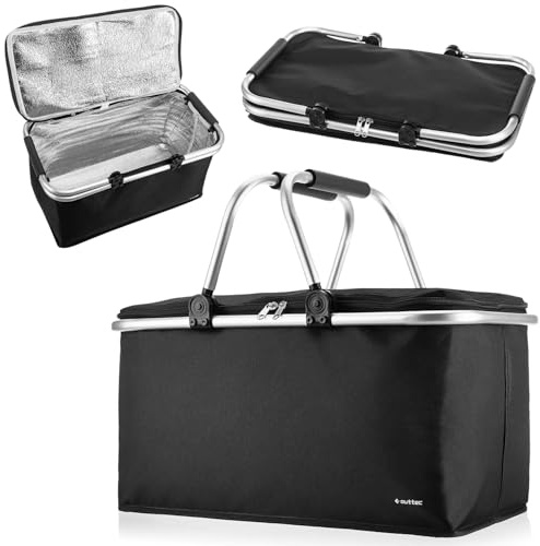 Outtec® Thermo-Picknickkorb, Faltbar Thermotasche, Kühltasche, Thermokorb - 29 L