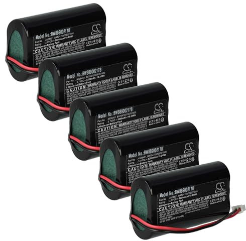 vhbw 5X Akku kompatibel mit Villeroy & Boch Troll 2.0 78170-78184 Tischlampe, Nachttischlampe (5200 mAh, 3,7 V, Li-Ion)