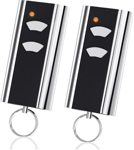 2 trasmettitori manuali compatibili con acciaio normale, apriporta del garage, adatto per acciaio standard Entrematic RCU 433-2, RCU 433-4, EA433 2KM, EA433 2KS, T433-4, compatibile con