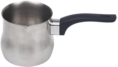 BEBEMOKO Stainless Steel Milk Frothing Pitcher with Ergonomic Handle for Espresso Steaming and Latte Art Coffee Milk Frother Jug for Home and Cafe Use