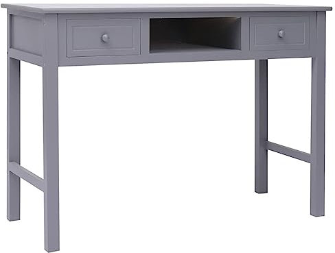 Schreibtisch klappbar,klappschreibtisch,sekretär Schrank,Schreibtisch Grau 108x45x76 cm Massivholz Paulowniaschreibtisch,computertisch,Desk,