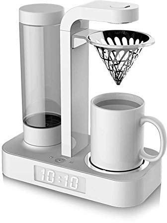 Coffee Maker with Timer, Independent Water Tank Automatic Household Tea Machine Ceramic Cup Sharing Hand Coffee Machine (White A), SRDUJINWAN, White, a