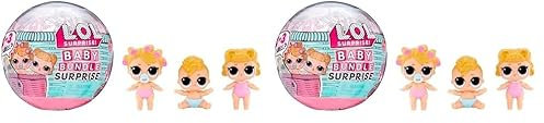 L.O.L. Surprise! Baby Bundle Surprise - Sammlerpuppen mit Baby-Thema - Zwillinge, Drillinge oder Haustiere Mit Einer Wasserüberraschung - 2 oder 3 Puppen Enthalten - Ideal für Mädchen ab 3 Jahren