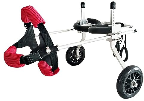 Sedia a rotelle regolabile per cani, carrello per la mobilità degli animali domestici a 2 ruote, strumento portatile per cani, scooter leggero per una maggiore mobilità e supporto