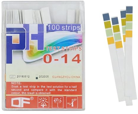 100 Stück Urinteststreifen,PH Teststreifen,Fruchtwasser Wert Testpapier,Vierfarbiges Säure Basen,Harnwegsinfekt Streifen Strips,Lackmuspapier,Indikatorpapier,für Test Wasser,Aquarium,Laboratorien,Urin